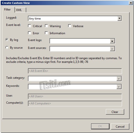 Create Custom View of Windows Event Viewer